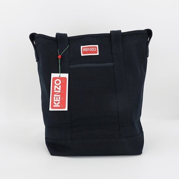 Kenzo Boke Flower Floral Logo Shopper Shoulder Tote Bag Denim Blue - Picture 7 of 12